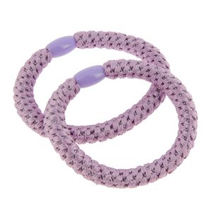 Metallfreie gewebte Haargummis schillerndem Violett