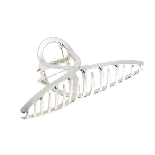 Metall-Krokodilklammer &bdquo;Unendlich&rdquo; mattes Silber