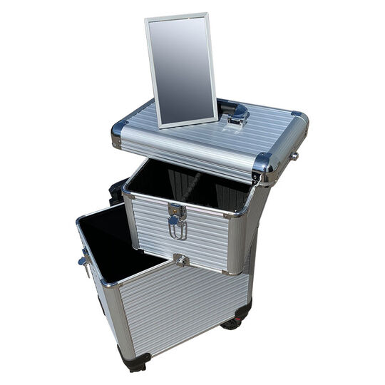 Zweist&ouml;ckiger Koffer in Silber