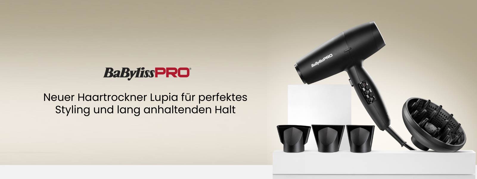 Entdecke den neuen Haartrockner Lupia von BaBylissPRO und erlebe ein völlig neues Trocknungserlebnis