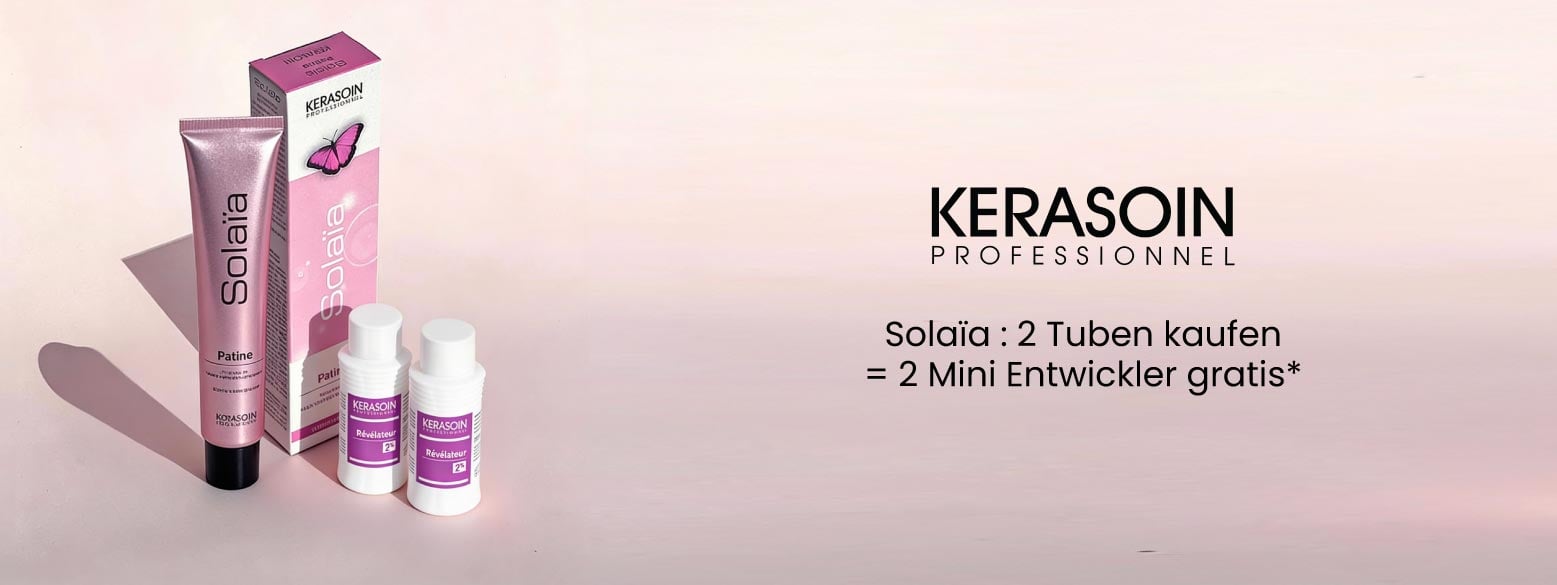 Kaufe 2 Tuben Solaïa-Haarfarbe und erhalte 2 Mini Entwickler gratis* dazu!