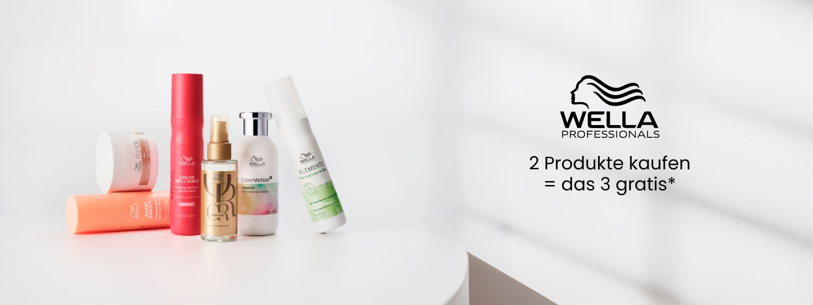 Im Mai gibt es beim Kauf von 2 Produkten von Wella Professionals das 3 gratis.*