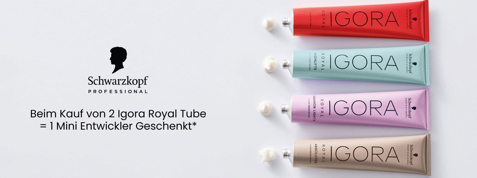 Schwarzkopf Professional: Beim Kauf von 2 Igora Royal Tube = 1 Mini Entwickler Geschenkt*.