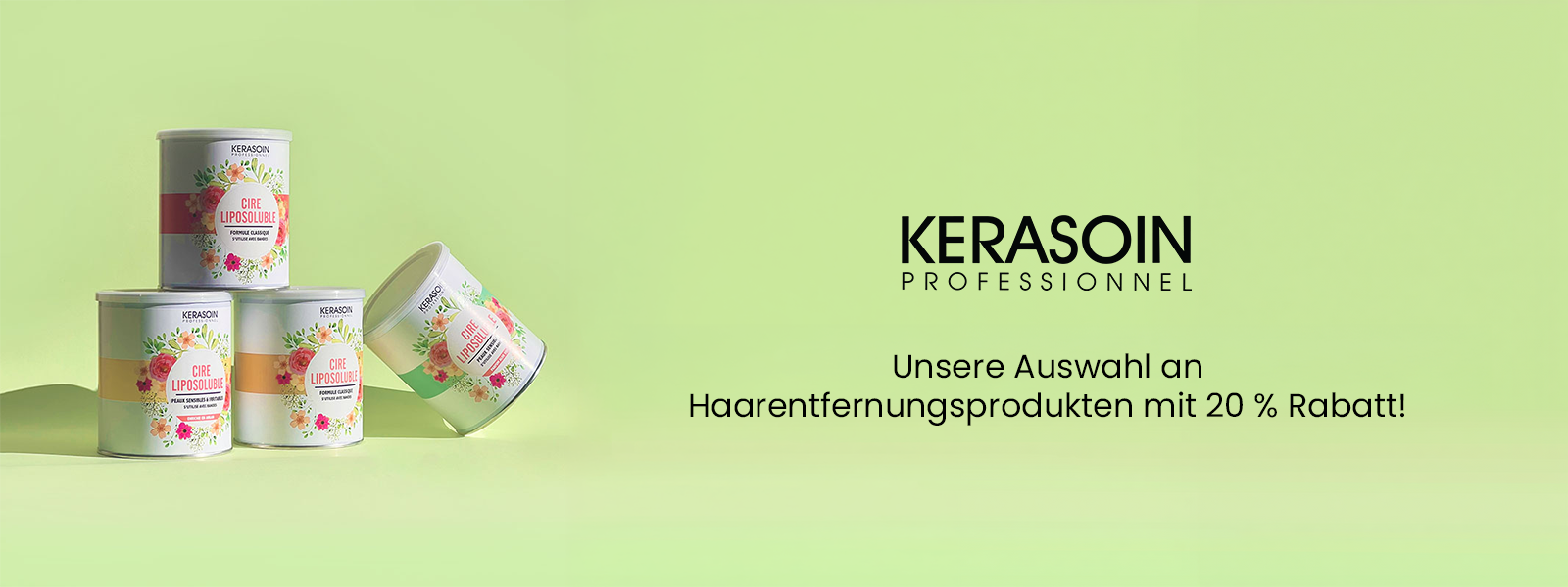 Unsere Auswahl an Haarentfernungsprodukten mit 20 % Rabatt!
