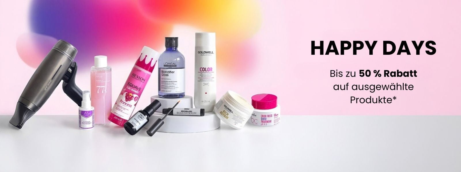 Happy Days: Bis zu 50 % Rabatt auf ausgewählte Produkte* Happy Days: Bis zu 50 % Rabatt auf ausgewählte Produkte*