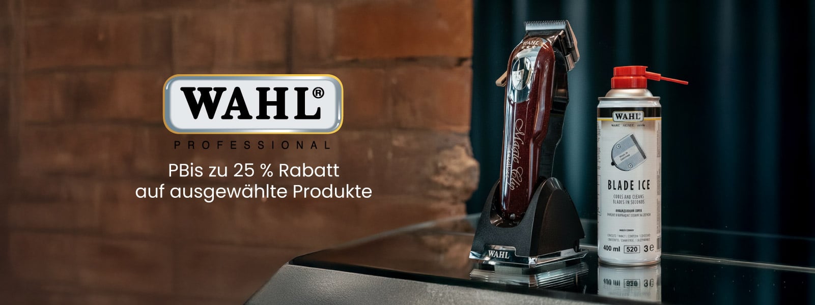 Bis zu 25 % Rabatt auf ausgewählte Produkte von Wahl Professional*