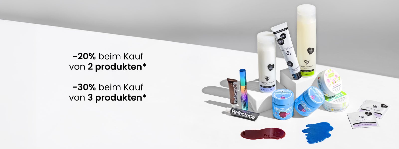-20% beim Kauf von 2 produkten, -30% beim Kauf von 3 produkten*