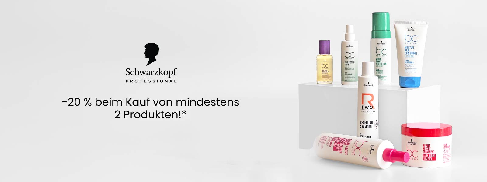Im März erhalten Sie 20 % Rabatt beim Kauf von mindestens zwei Produkten aus der BC Bonacure-Serie von Scwarzkopf Professional.