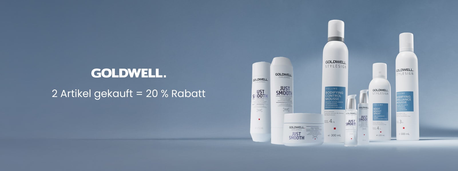 Im Oktober erhalten Sie beim Kauf von 2 Goldwell-Produkten 20 % Rabatt.