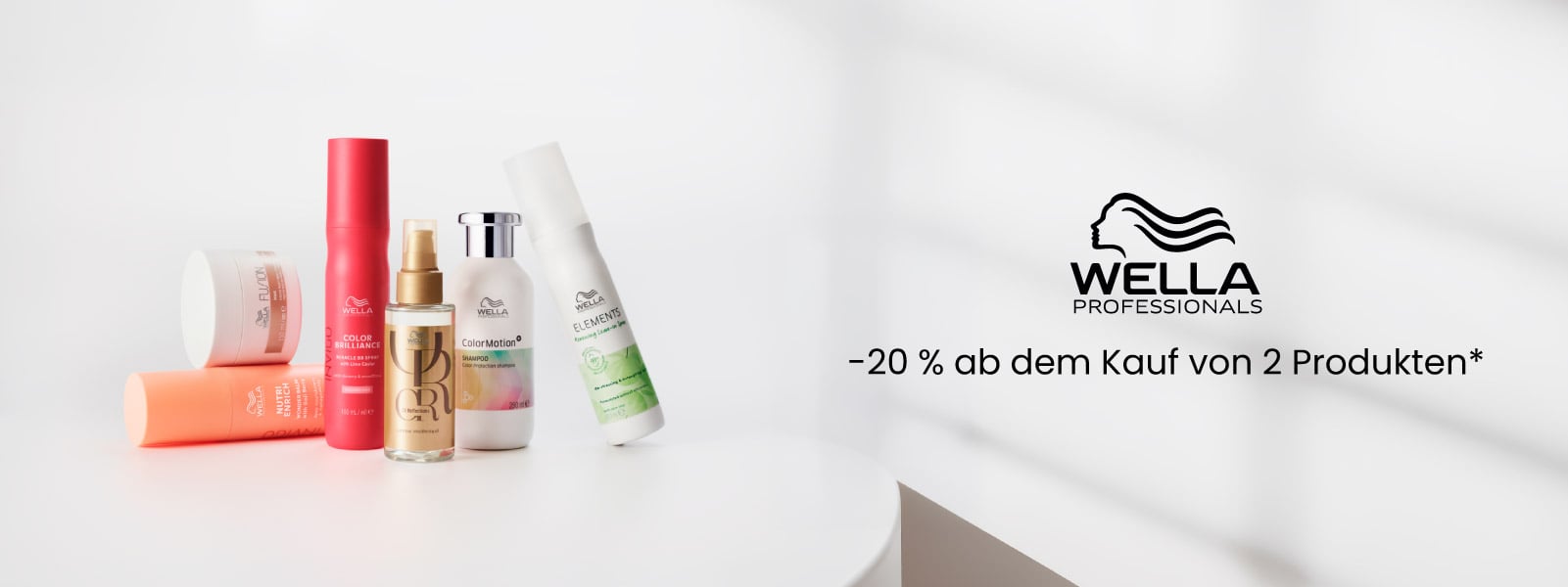 Hol dir 20 % Rabatt, wenn du zwei Produkte von Wella Professionals kaufst* Hol dir 20 % Rabatt, wenn du zwei Produkte von Wella Professionals kaufst*