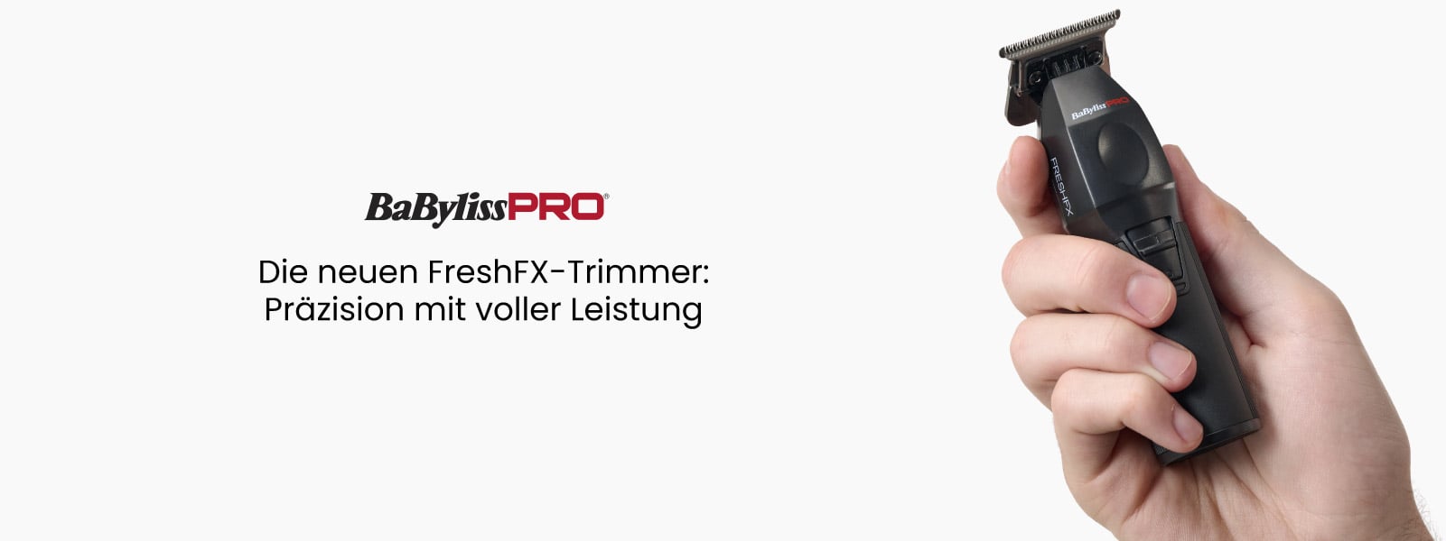Entdecke FreshFX von BaBylissPRO: leistungsstarke und ergonomische Haarschneidemaschinen für schnelle, geschmeidige und äußerst präzise Schnitte. Entdecke FreshFX von BaBylissPRO: leistungsstarke und ergonomische Haarschneidemaschinen für schnelle, geschmeidige und äußerst präzise Schnitte.